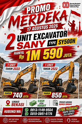 TURUN HARGA LAGI JADI 1M 590JUTA HARGA TERMURAH EXCAVATOR BEKAS SANY SY500H